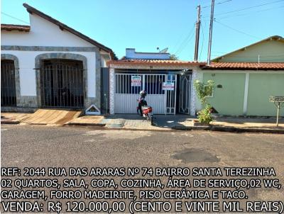 Casa para Venda, em Araguari, bairro SANTA TEREZINHA